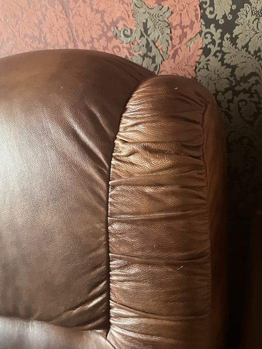 Skórzana sofa  brąz