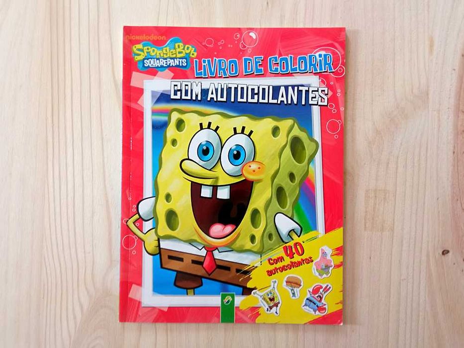 Livro Infantil Para Colorir Com Autocolantes - Sponge Bob