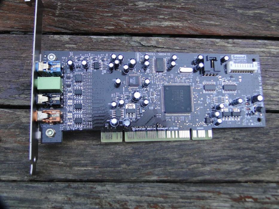 Placa de som Creative Sound Blaster Live! PCI de 24 bits, 7.1 canais