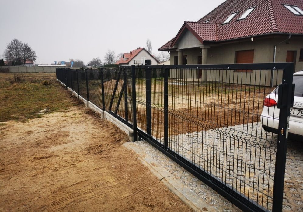 Ogrodzenie panelowe 3 d bramy furtki