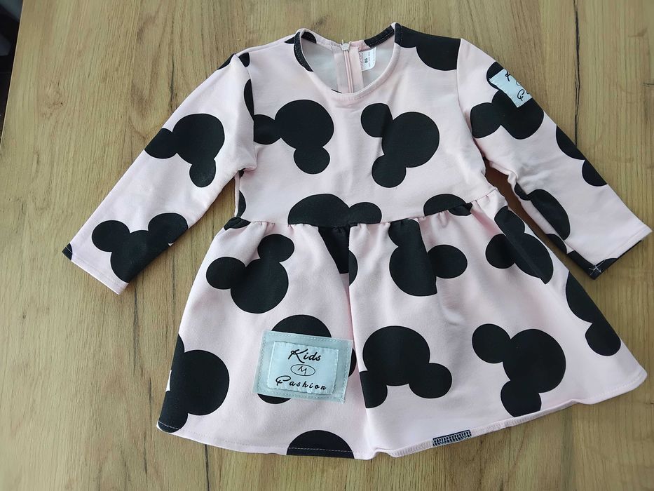 Sukienka różowa dla dziewczynki 86 cm MYSZKA MINNIE MOUSE