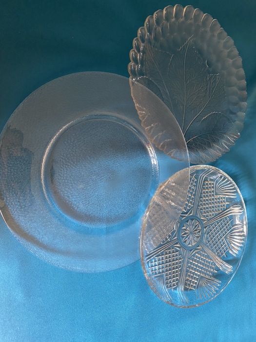 Pratos de vidro de suporte de bolos