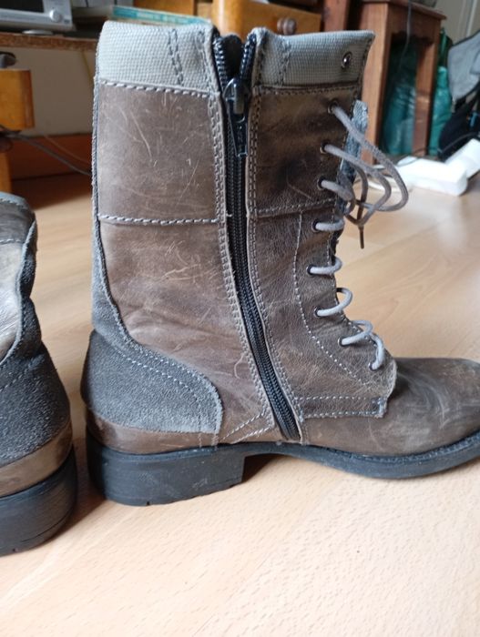 Botas pele castanhas G-star