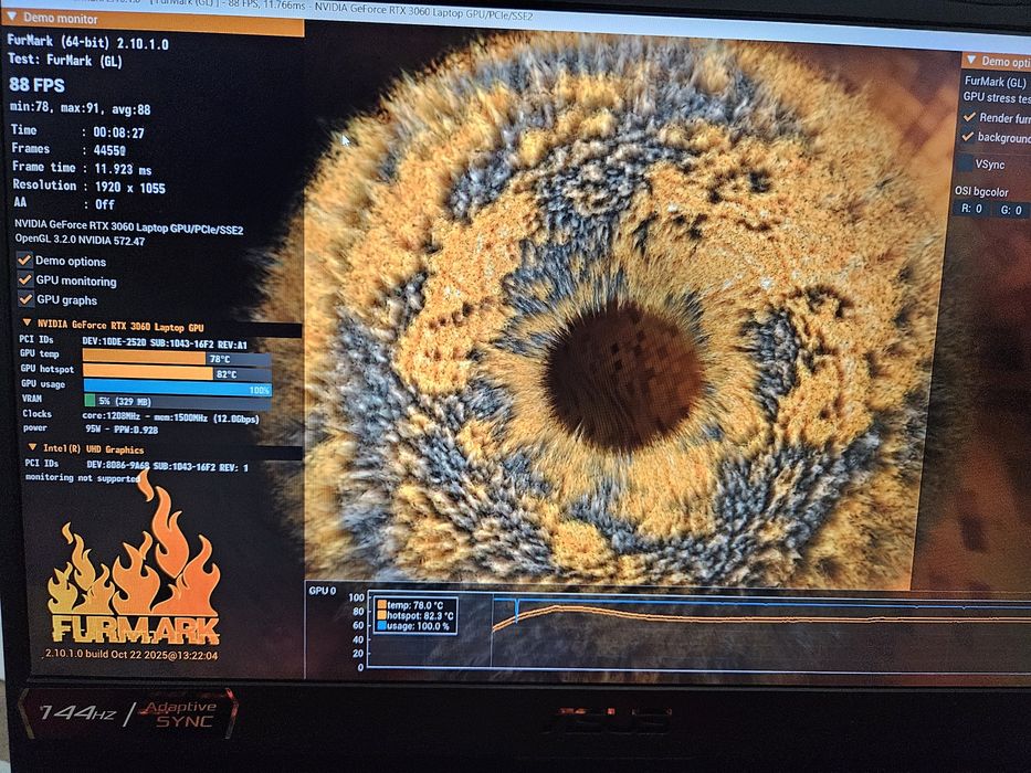 Laptop gamingowy ASUS TUF RTX 3060 i5 11th SSD 512GB RAM 16GB RAM