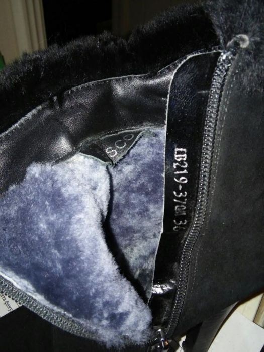 Ботильены зимние сапоги замш цигейка 36р Basconi