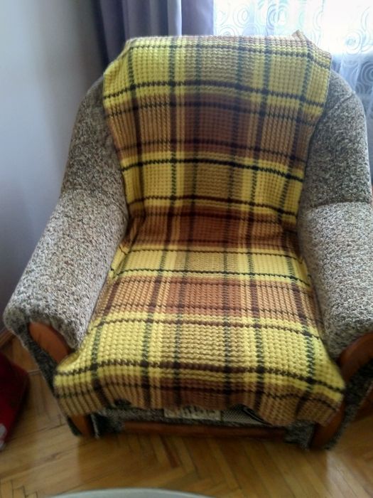 Накидки на кресло шерстяные вязанные, на два кресла