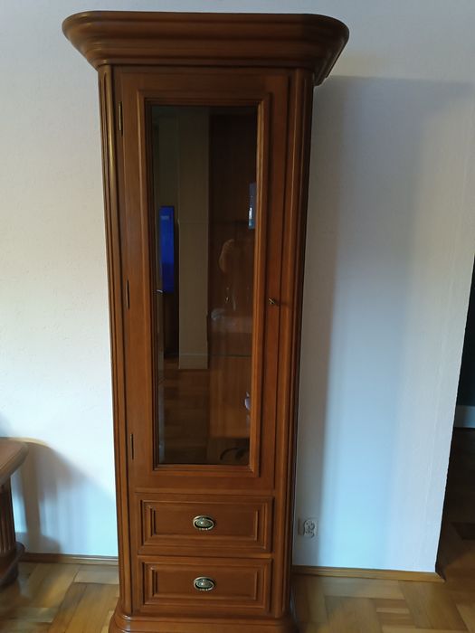 Meble drewniane zestaw do salonu komoda,witryna,stolik