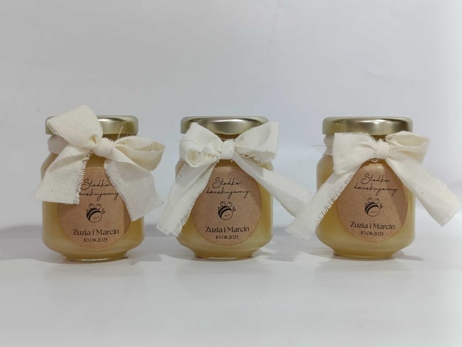 miodki 2 smaki upominki podziękowania LOGO 40 ml personalizowane