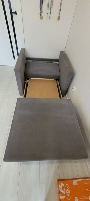 Sofa 1-osobowa rozkładana Black Red White Bunio