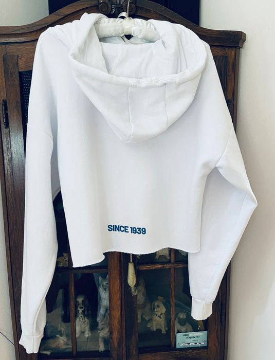 GREGGS  krótka biała bluza z kapturem 40/42