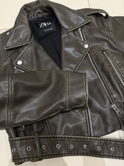 Кожанка бомбер  zara косуха