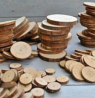 Komplet, 1000 szt , 1-10 cm, krążki drewniane, talarki, na ściane