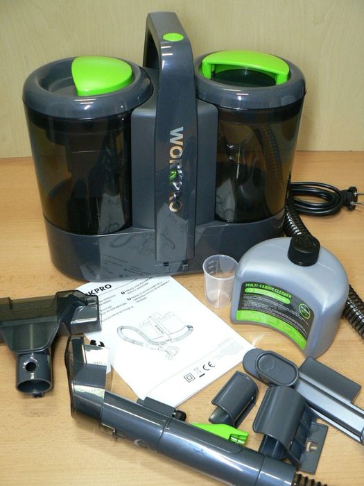 Миючий пилосос WORKPRO 450W 13 kPa , 2 баки 1.6L, вологе/сухе прибирання (пошкоджена коробка)