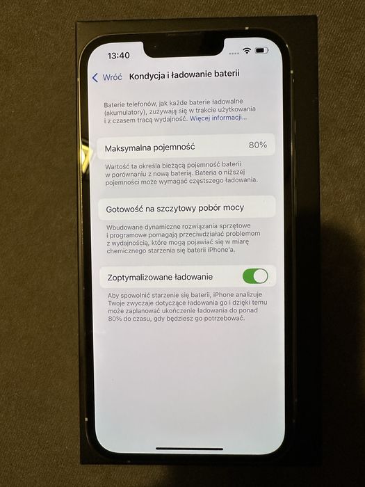 Apple iPhone 13 Pro 256 GB srebrny / stan idealny