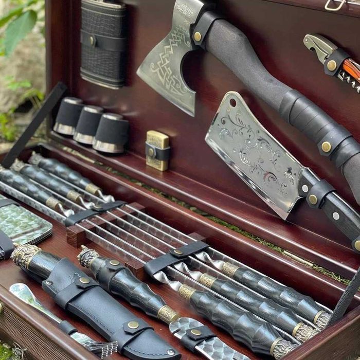 Набір шампурів ВІКІНГ BS83 Набор шампуров в кейсе на подарок