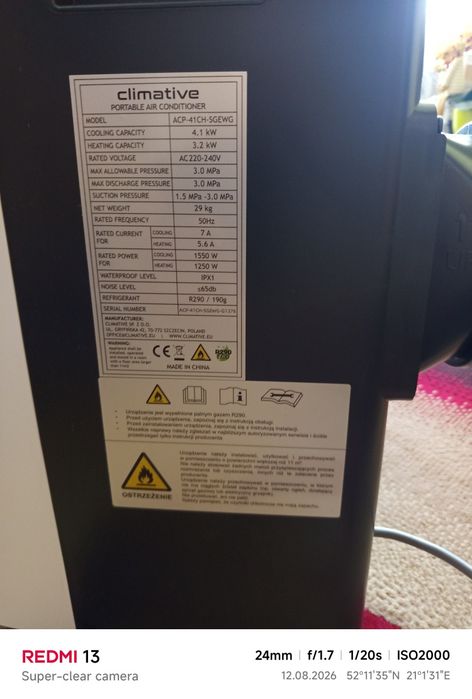 Klimatyzotor domowy przenośny