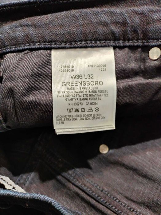 Wrangler Greensboro Slim Nowe spodnie jeansy W36 L32