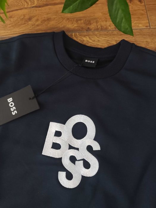 Nowa bluza męska L granatowa Hugo Boss bawełna