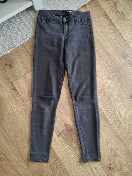 Rozmiar S, szare spodnie skinny damskie