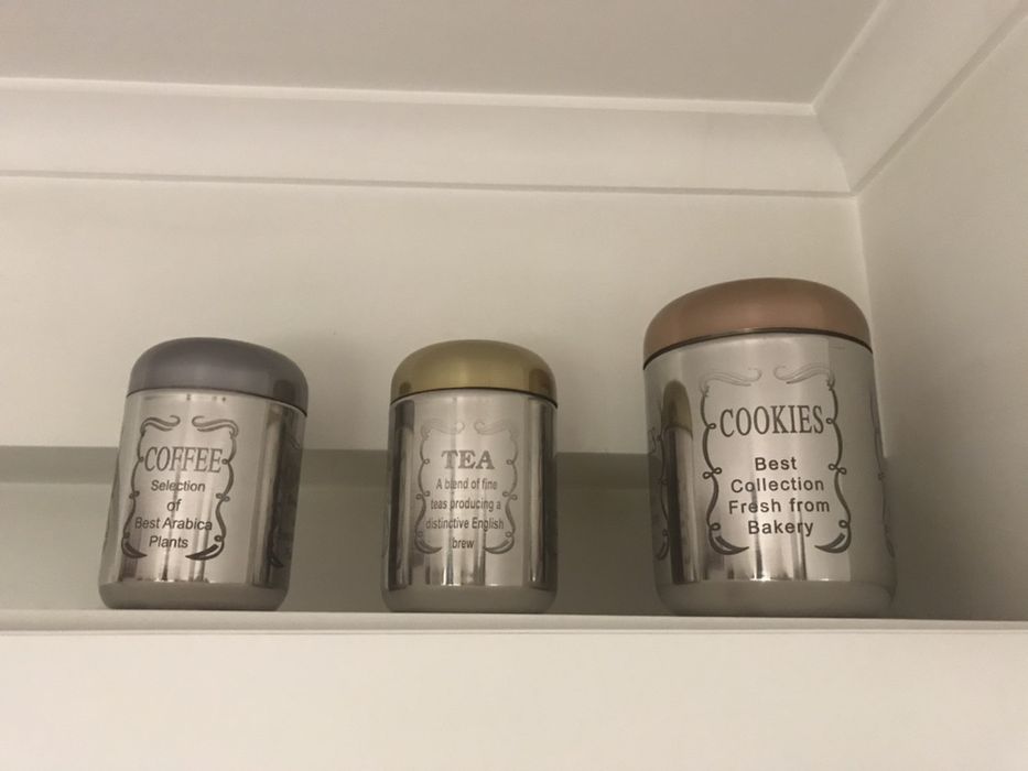 Recipientes de cozinha vintage/retro para alimentos