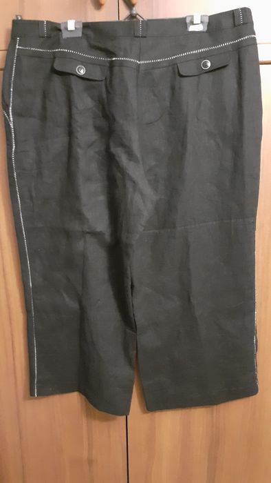 Spodnie damskie 100 %len, nowe, pas 98 cm