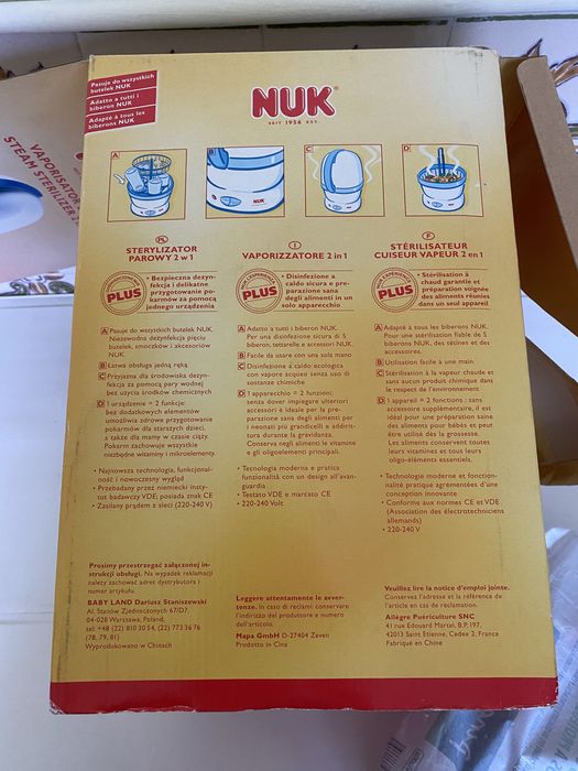 Nuk vaporizador 2 em 1 novo