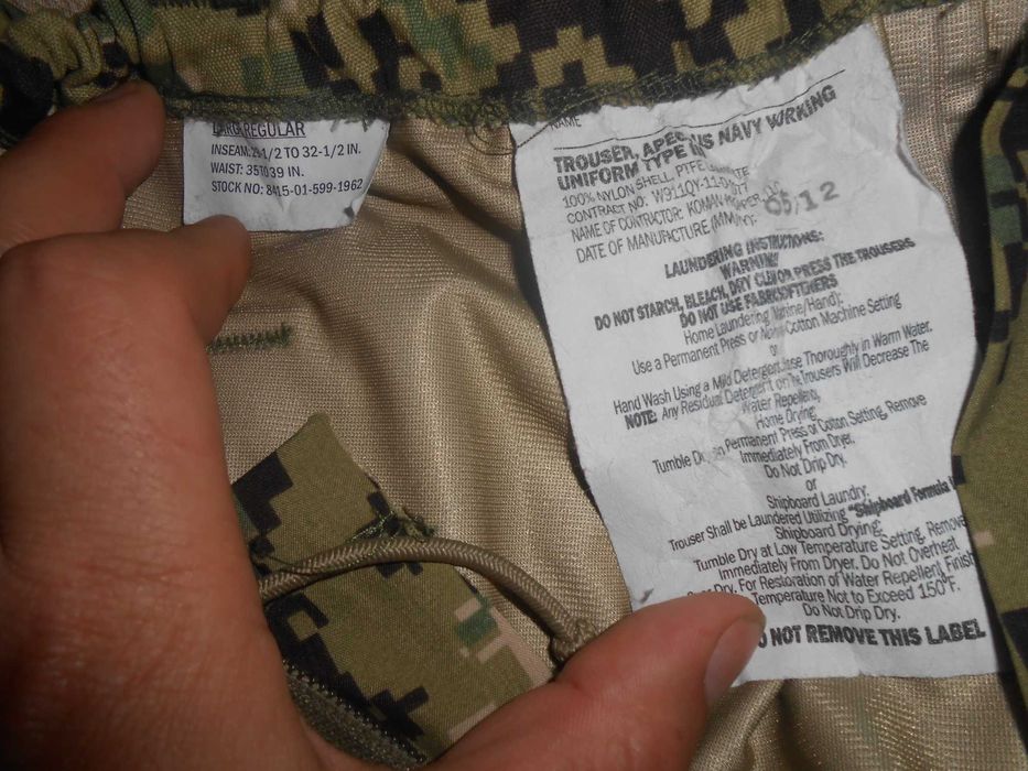 Продам штани армії США US NAVY Type III Gore-Tex AOR2