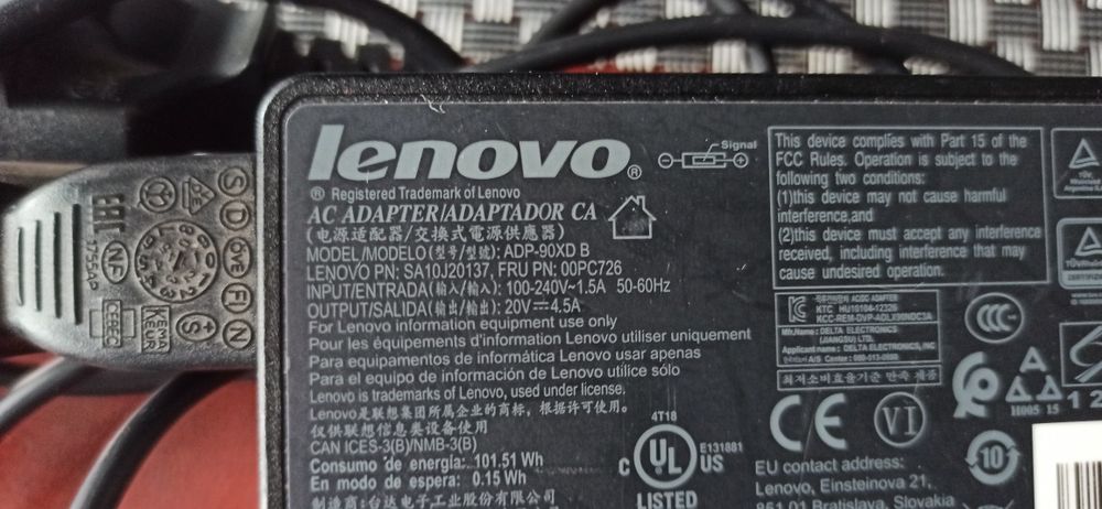 Zasilacz do laptopa Lenovo, mocny 90 W