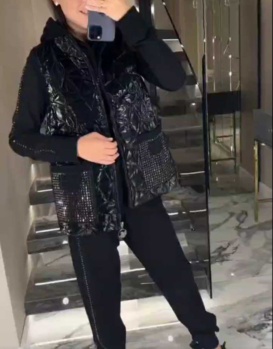 Костюм жіночий трійка жилетка безрукавка кофта штани