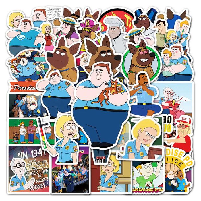 Naklejki Paradise PD 50 sztuk Bajka Animacja Kreskówkowe FOX Brickleberry spin-off Netflix