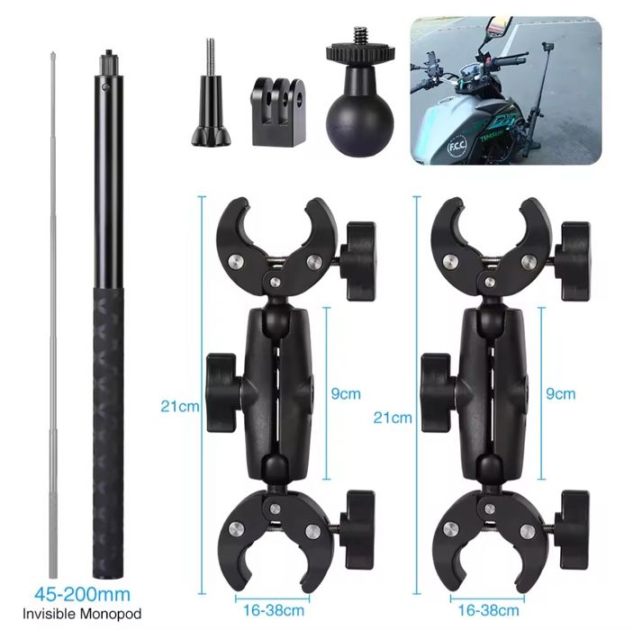 Selfiestick 2metry uchwyt motocyklowy do Insta360 DJI Osmo GoPro