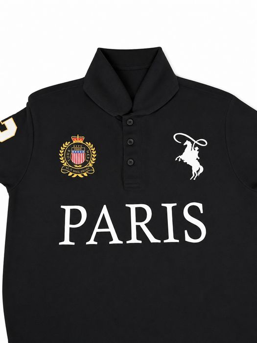 camisola polo preta