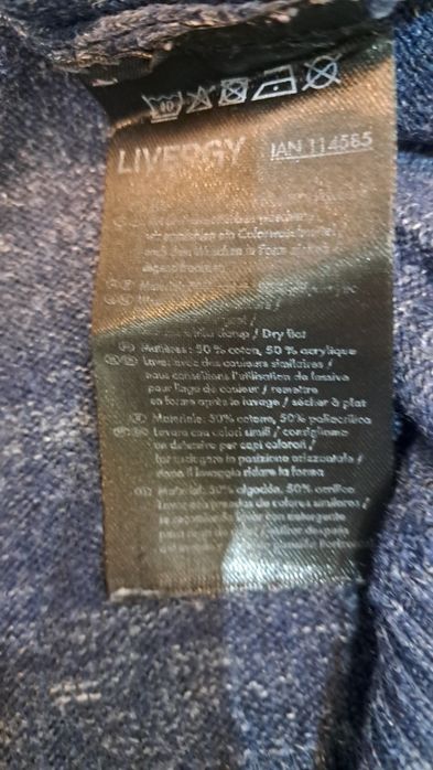 Cienki sweterek granatowy melanż