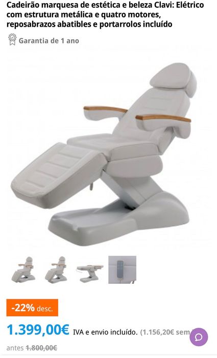 Marquesa cadeira cama de estética e beleza