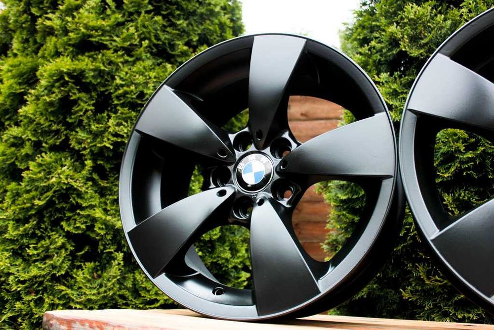 5x120 17 cali BMW 5 E60 7,5x17 ET20 jak nowe Oryginał BMW czarne Czarny MAT