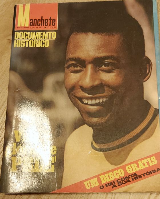 Pele - revista manchete 1971 com disco