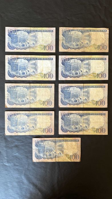 Lote 9 Notas - 100 Escudos - 1965