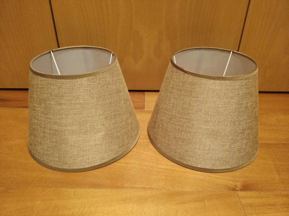 Abajures 25x17 cm, cor de mel, estilo shabby chic / rústico