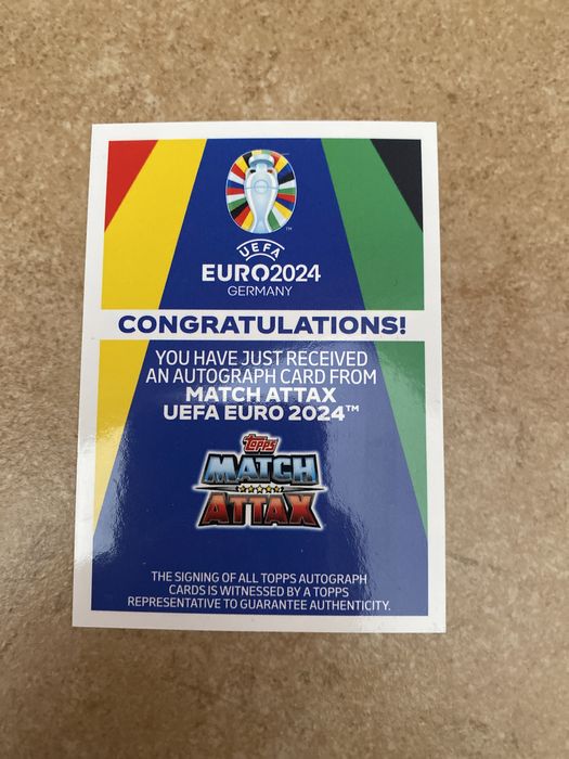 Carta Match Attax Kramaric Assinada AC-AK Euro 2024