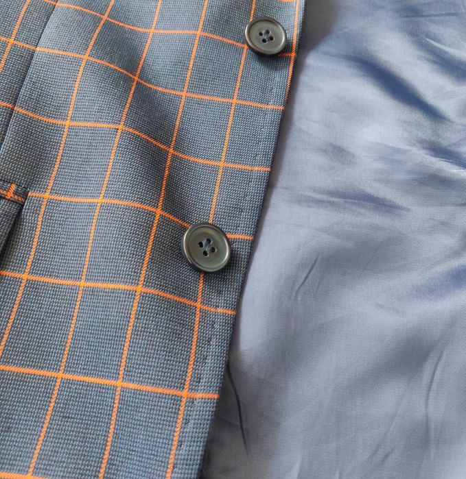 Garnitur próchnik 48 weselny slim fit kratka bytom vistula poszetka