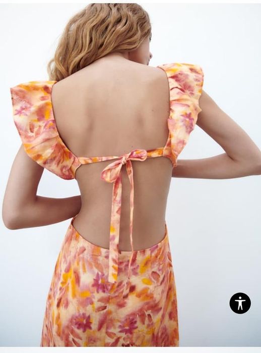 Лляна сукня ZARA M-L