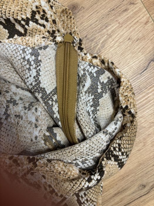 Spódnica midi z viscozy H&M wezowy wzor S/M