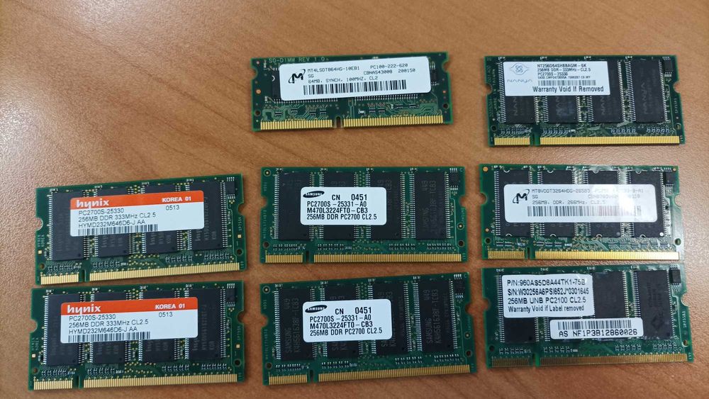 memórias portátil antigas DDR