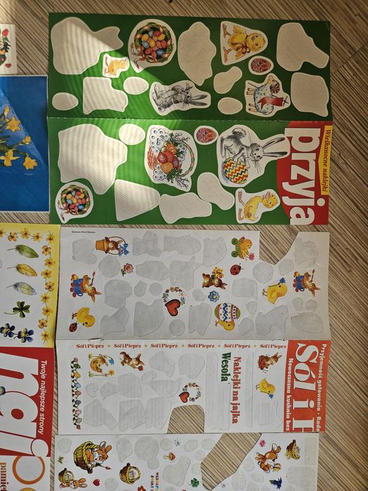 Naklejki z gazet lata 90 wielkanoc nalepki naj brawo Pani domu