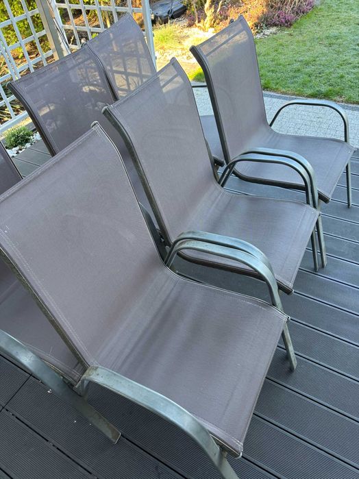 KOMPLET 6 KRZESEŁ OGRODOWYCH na taras lub działkę za 100 zł