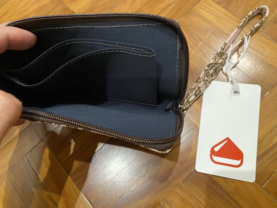 Porta telemóvel e cartão MB Kuri Castanho e Rosa