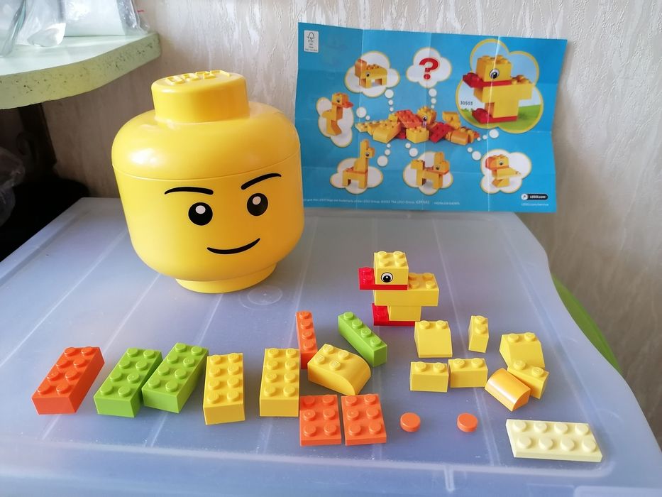 Контейнер LEGO голова + мини набор
