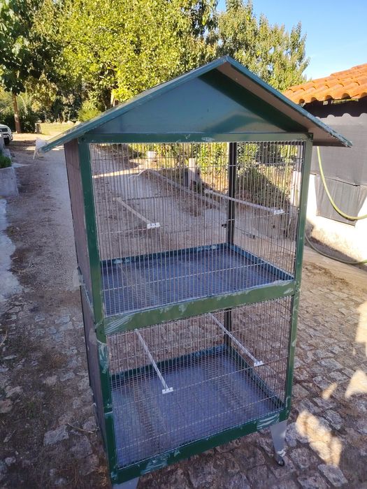 Viveiro duplo para pássaros