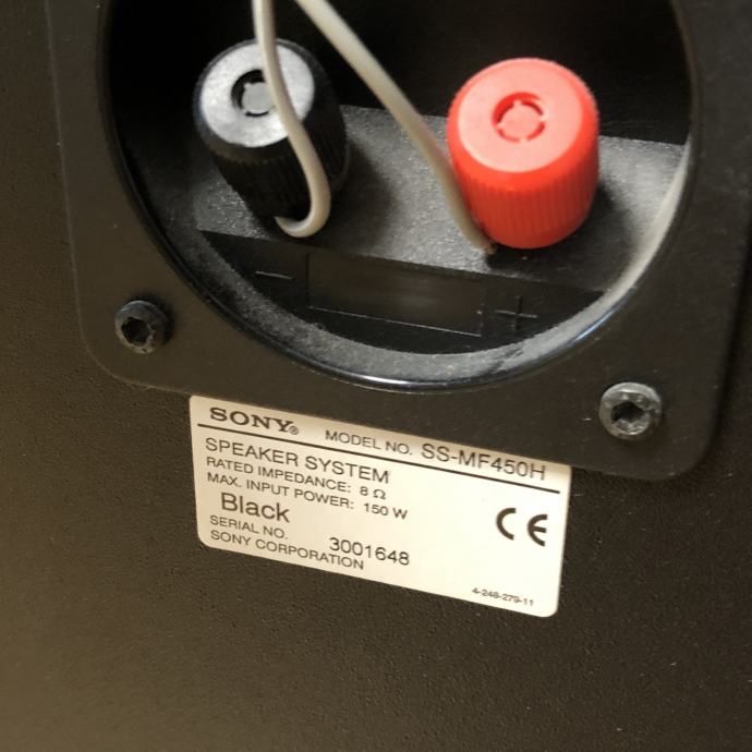 Colunas Torre Sony Hi-Res, SS-MF450H