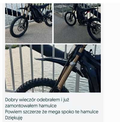 Zestaw hamulców Ultra Bee BRAKE KIT  SurRon Light Bee, Eride pro Talaria